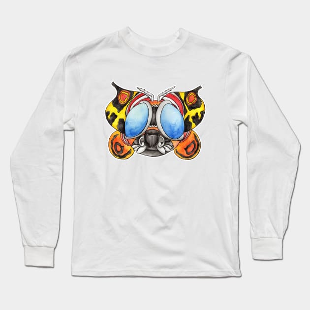 Cute Mothra Long Sleeve T-Shirt by AlstonArt